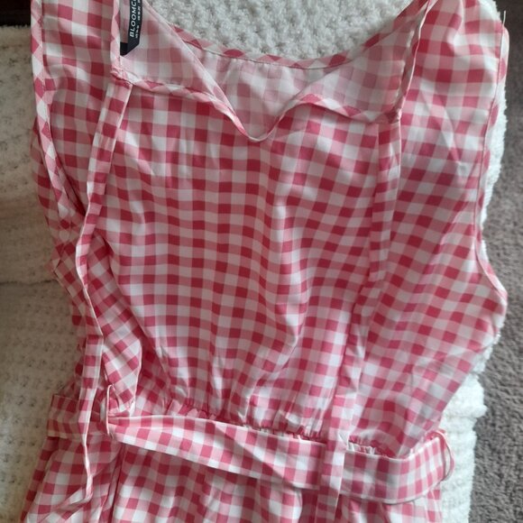 Pink/White Checked Barbiecore Sundress - Picture 4 of 4